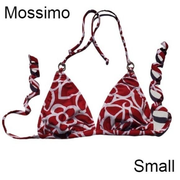 Women's Swimwear Strappy Bikini Swim Top Red White Small - Picture 5 of 5